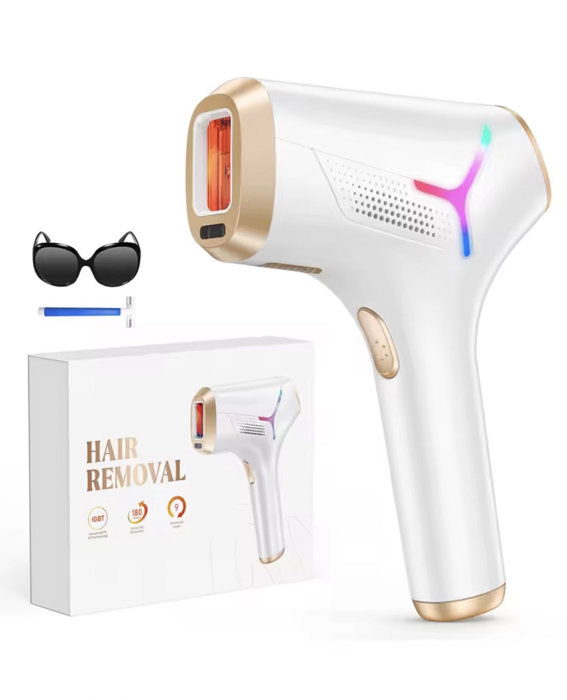 990000 Flashes Laser Hair Removal for Women and Men IPL Hair Removal Body Bikini and Facial Areas Painless Permanent HairRemoval